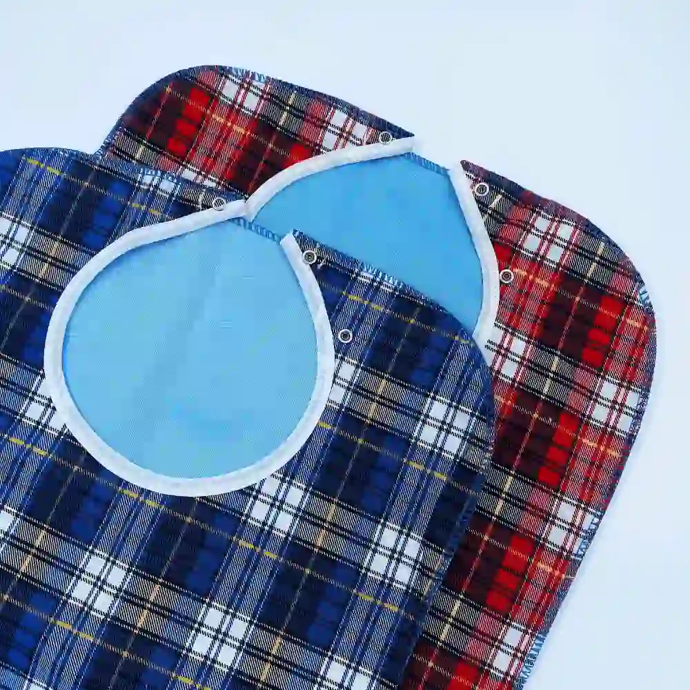 Bavoir imprimé Scott - bleu