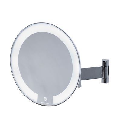 Miroir lumineux chromé bras plat Cosmos