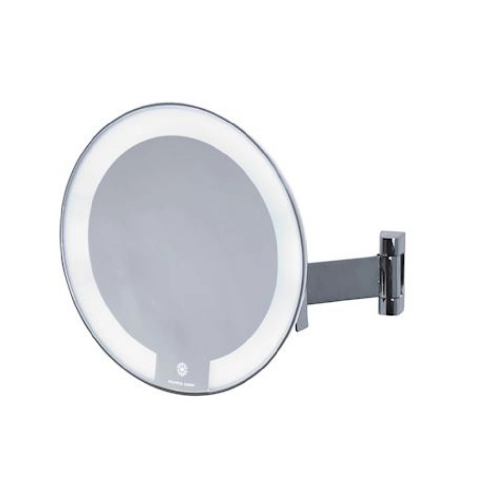 Miroir lumineux chromé bras plat Cosmos
