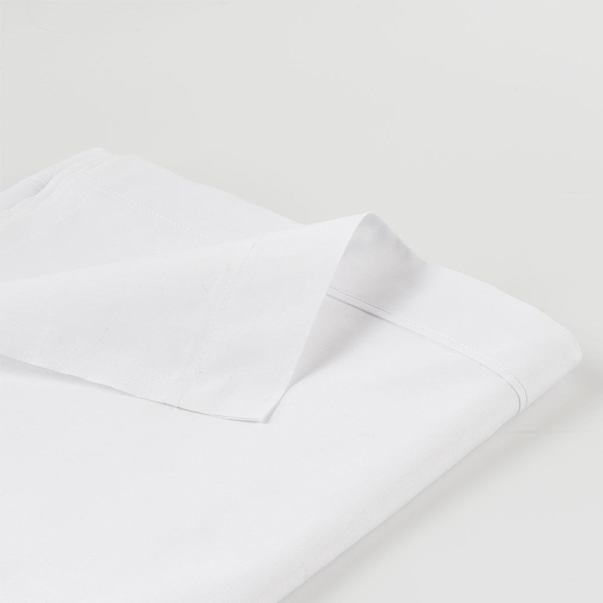 Drap plat en toile Centium blanc