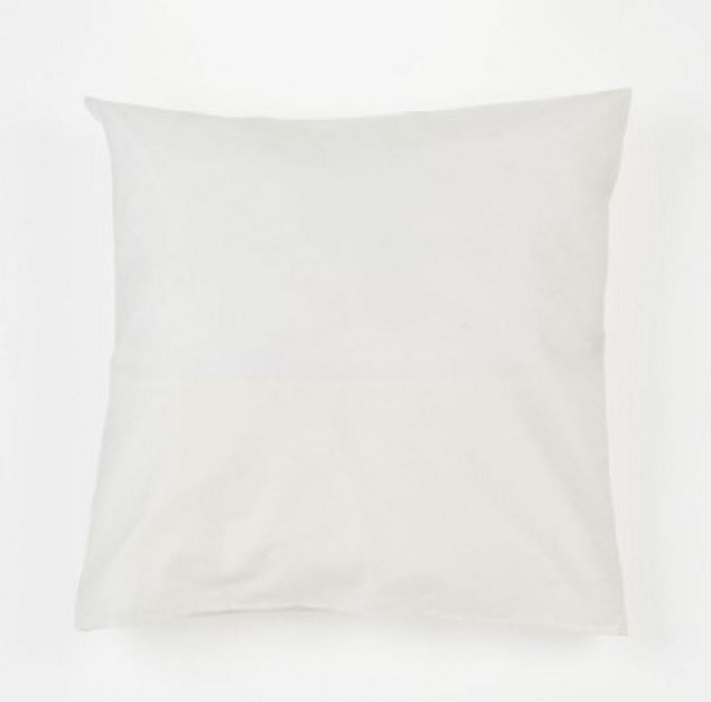 Sous taie MOLLETON, blanc, forme sac avec rabat, 210 g/m², 60x60 cm