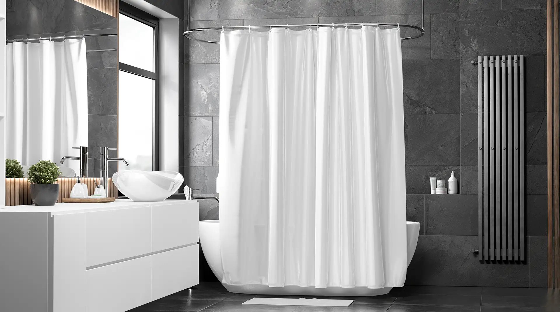 Rideau de douche hôtel